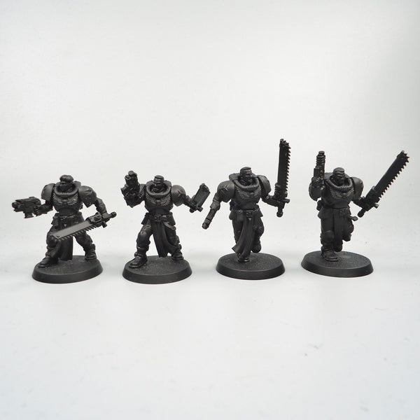 Warhammer 40k Army Space Marines Black Templars Neophytes x4 Undercoated