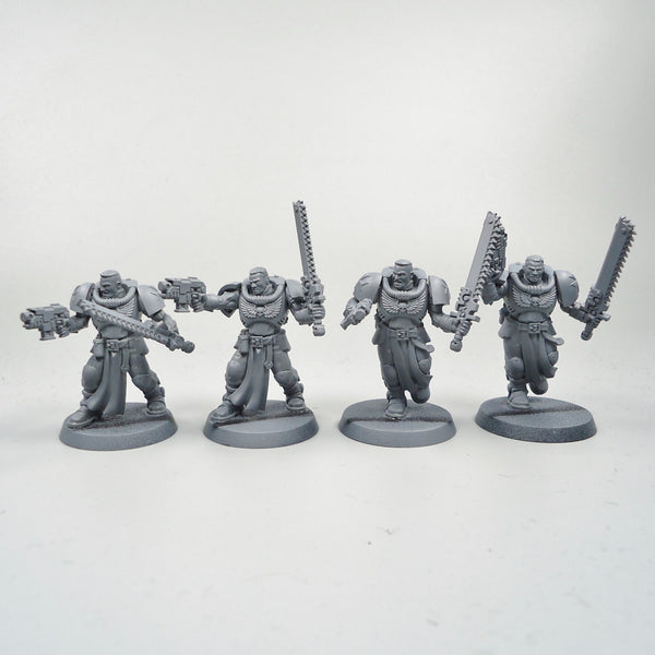 Warhammer 40k Army Space Marines Black Templars Neophytes x4 Unpainted