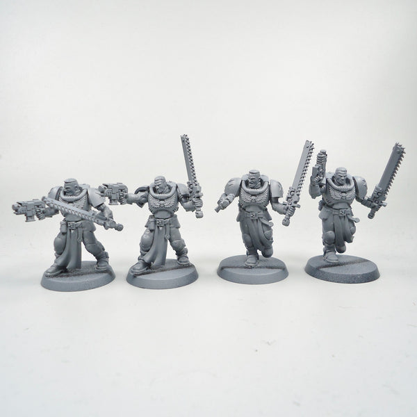 Warhammer 40k Army Space Marines Black Templars Neophytes x4 Unpainted