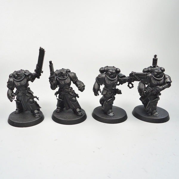Warhammer 40k Army Space Marines Black Templars 7 Man Squad Undercoated