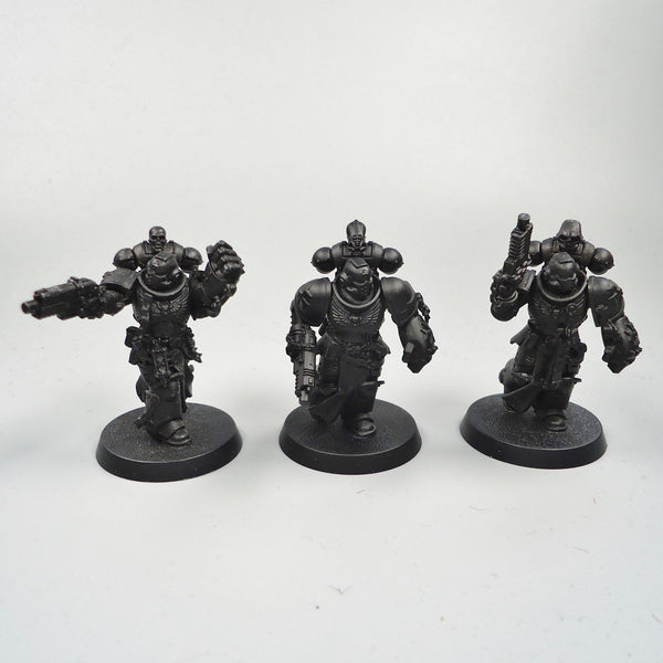 Warhammer 40k Army Space Marines Black Templars 7 Man Squad Undercoated