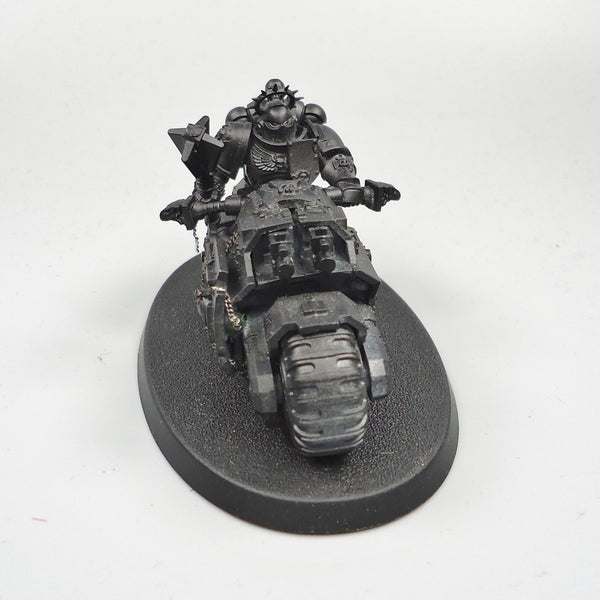 Warhammer 40k Army Space Marines Black Templars Chaplain On Bike Undercoated
