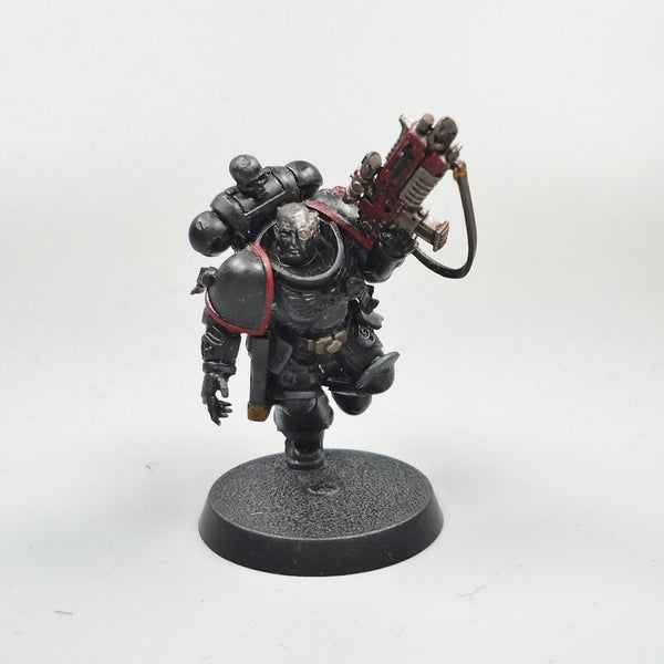 Warhammer 40k Army Space Marines Black Templars Lieutenant Partly Painted