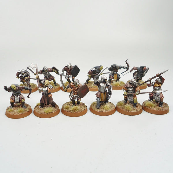 LOTR Warhammer Army Lord Of The Rings Mordor Orcs x12 Painted and Based