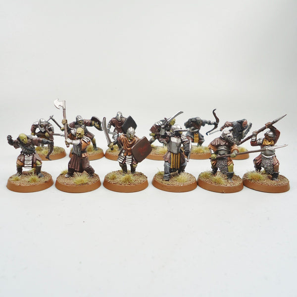 LOTR Warhammer Army Lord Of The Rings Mordor Orcs x12 Painted and Based