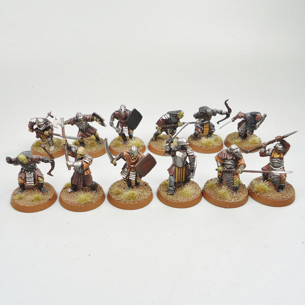 LOTR Warhammer Army Lord Of The Rings Mordor Orcs x12 Painted and Based