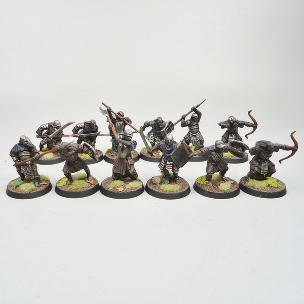 LOTR Warhammer Army Lord Of The Rings Mordor Orcs x12 Painted and Based