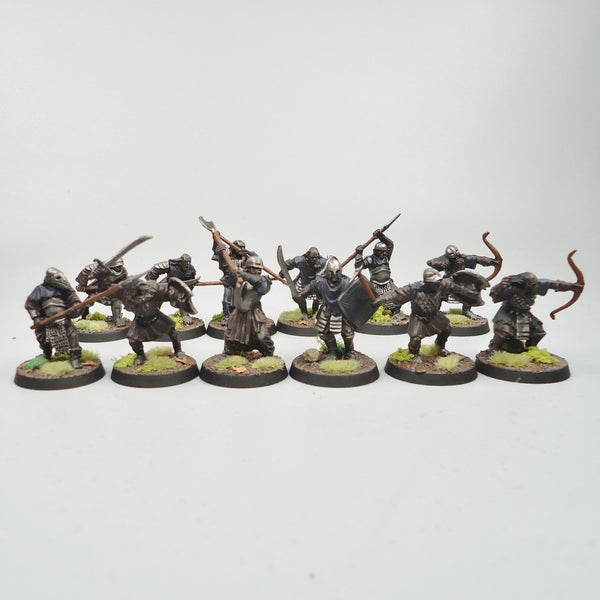 LOTR Warhammer Army Lord Of The Rings Mordor Orcs x12 Painted and Based