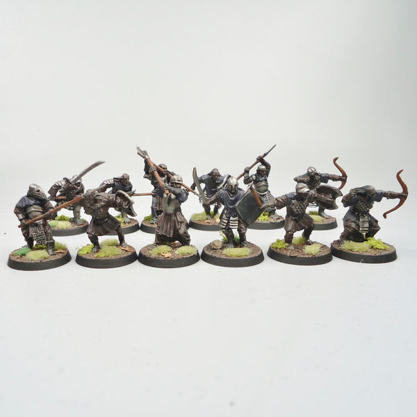 LOTR Warhammer Army Lord Of The Rings Mordor Orcs x12 Painted and Based