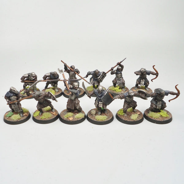 LOTR Warhammer Army Lord Of The Rings Mordor Orcs x12 Painted and Based