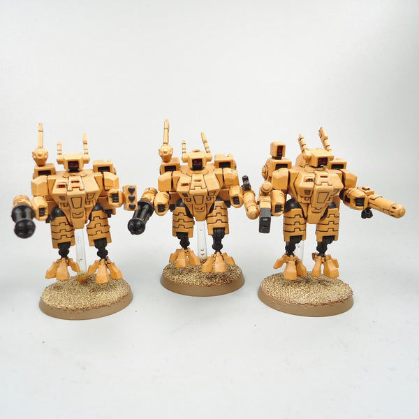Tau Empire Crisis Battlesuits x3 Painted And Based - Warhammer Army 40k