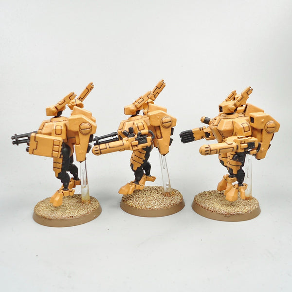 Tau Empire Crisis Battlesuits x3 Painted And Based - Warhammer Army 40k