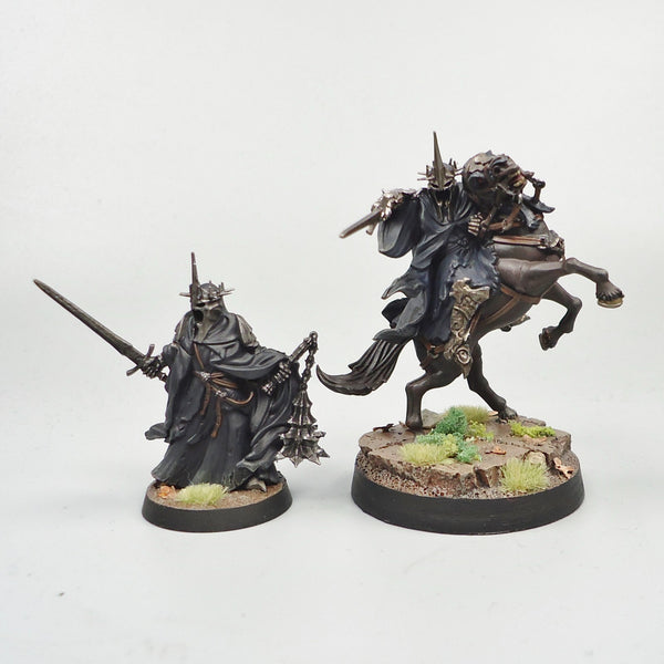 LOTR Warhammer Army Lord Of The Rings Witch King Mounted And On Foot Painted