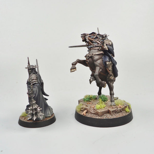 LOTR Warhammer Army Lord Of The Rings Witch King Mounted And On Foot Painted