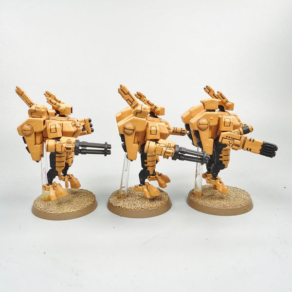 Tau Empire Crisis Battlesuits x3 Painted And Based - Warhammer Army 40k