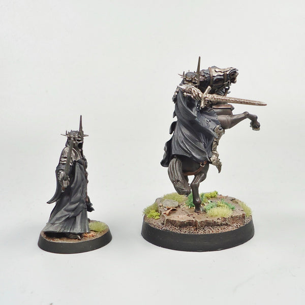 LOTR Warhammer Army Lord Of The Rings Witch King Mounted And On Foot Painted