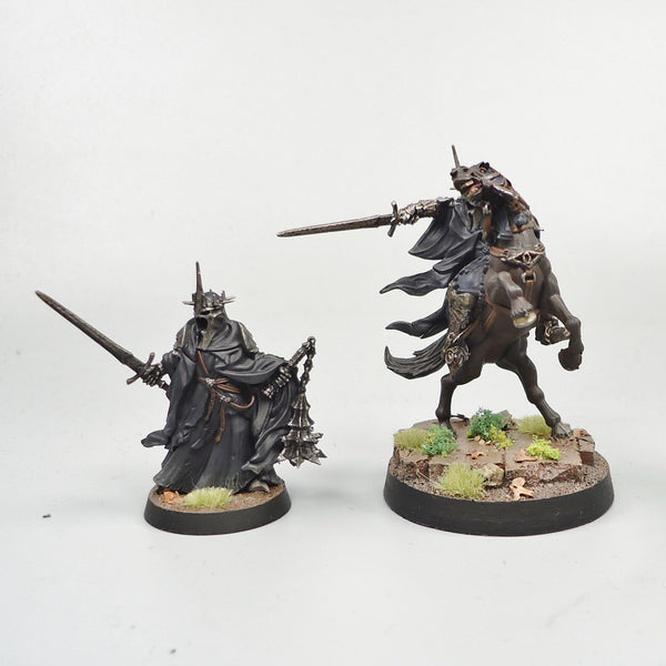 LOTR Warhammer Army Lord Of The Rings Witch King Mounted And On Foot Painted