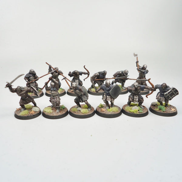 LOTR Warhammer Army Lord Of The Rings Mordor Orcs x12 Painted and Based