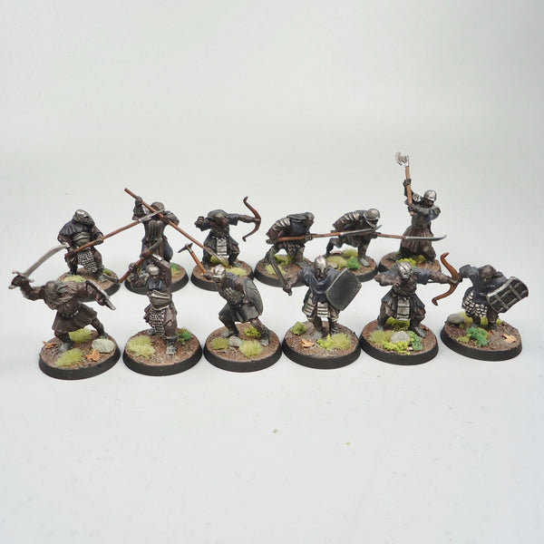 LOTR Warhammer Army Lord Of The Rings Mordor Orcs x12 Painted and Based