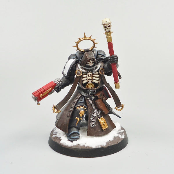 Warhammer 40k Army Space Marines Black Templars Chaplain Painted