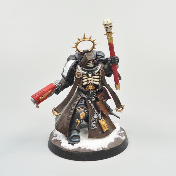 Warhammer 40k Army Space Marines Black Templars Chaplain Painted
