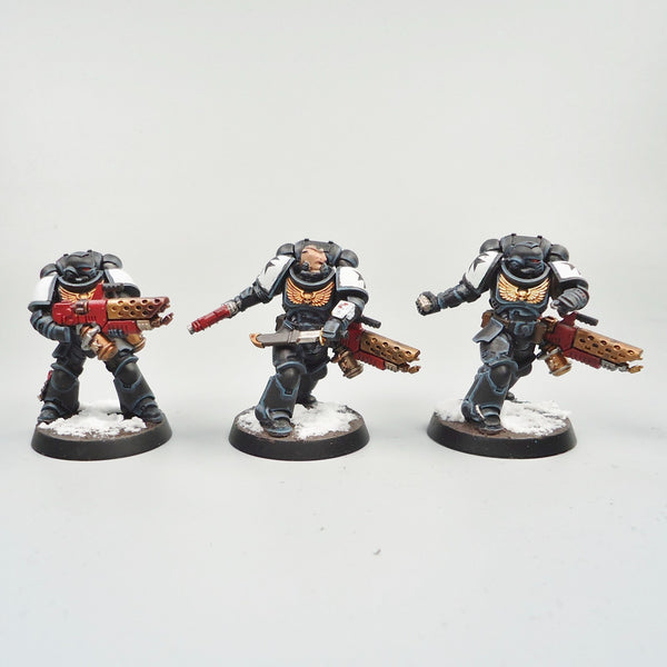 Warhammer 40k Army Space Marines Black Templars Infernus Marines x6 Painted
