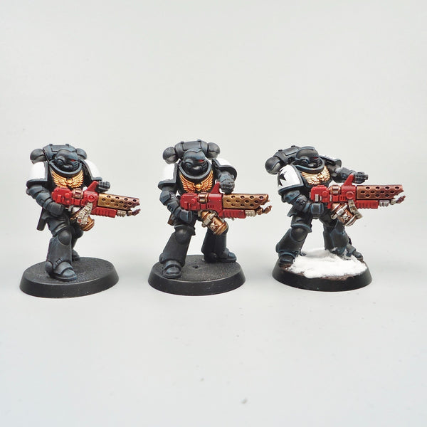 Warhammer 40k Army Space Marines Black Templars Infernus Marines x6 Painted