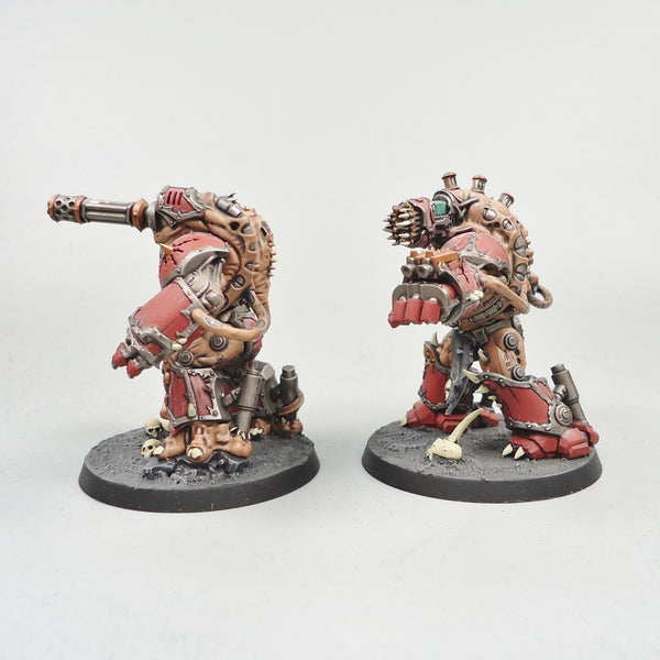Warhammer 40k Army Chaos Space Marines Obliterators x2 Painted And Based
