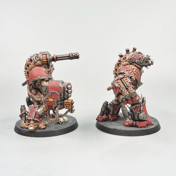 Warhammer 40k Army Chaos Space Marines Obliterators x2 Painted And Based
