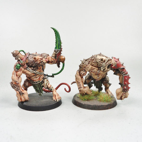 Skaven Rat Ogres x2 Painted - Warhammer Army Fantasy Age of Sigmar
