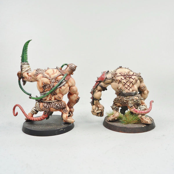 Skaven Rat Ogres x2 Painted - Warhammer Army Fantasy Age of Sigmar