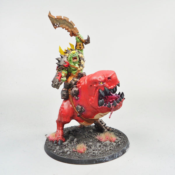 Warhammer 40k Army Ork Boss On Squigosaur Painted And Based