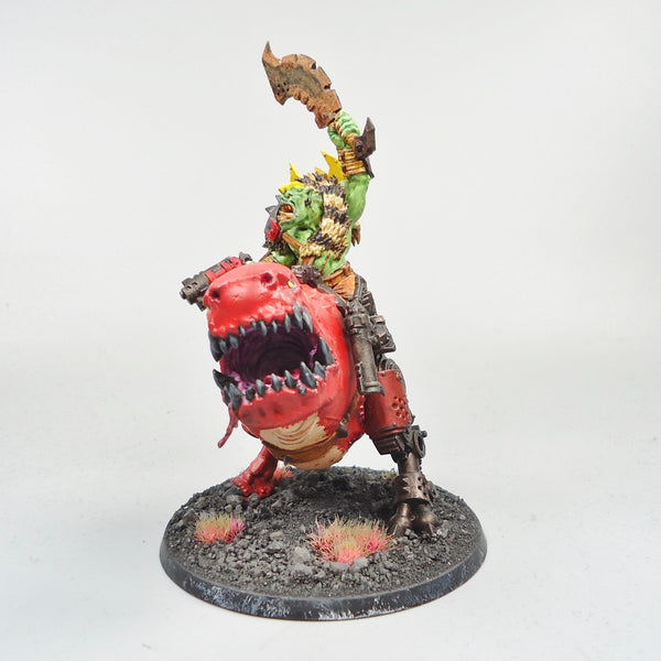Warhammer 40k Army Ork Boss On Squigosaur Painted And Based