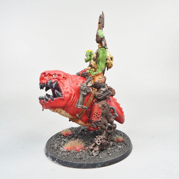 Warhammer 40k Army Ork Boss On Squigosaur Painted And Based