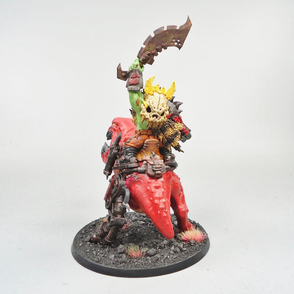 Warhammer 40k Army Ork Boss On Squigosaur Painted And Based