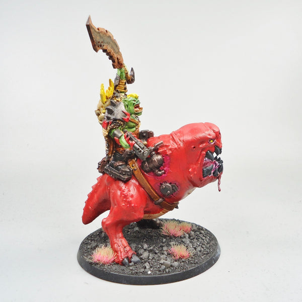 Warhammer 40k Army Ork Boss On Squigosaur Painted And Based