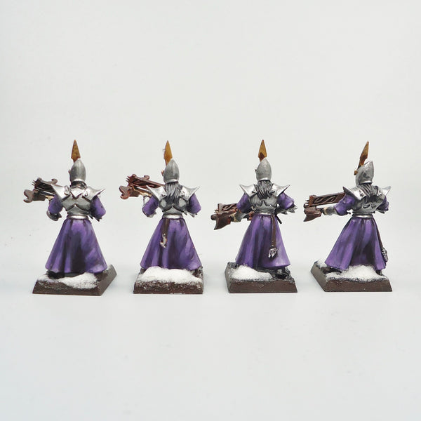 Warhammer Age Of Sigmar Army Fantasy Old World Dark Elves Crossbows x4 Painted