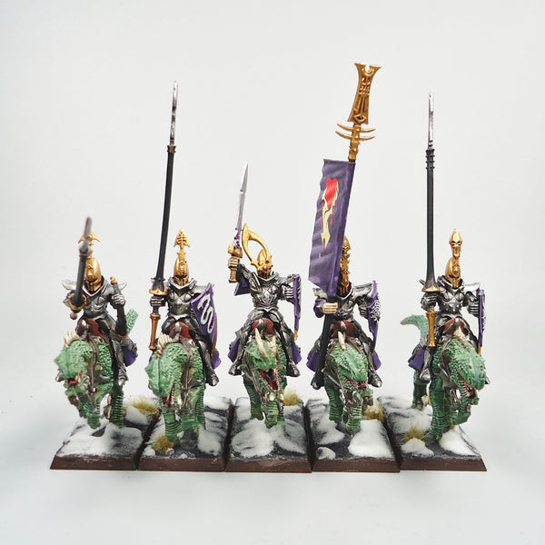 Warhammer Age Of Sigmar Army Fantasy Old World Dark Elves Cold One Knights x5