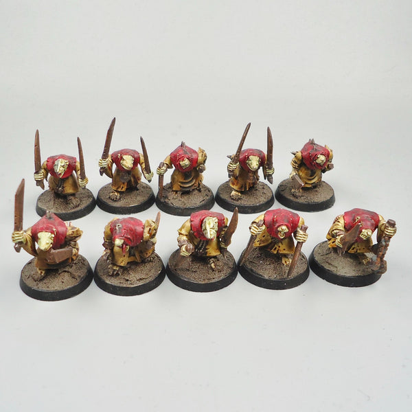 Skaven Plague Monks x10 Painted - Warhammer Army Fantasy Age of Sigmar