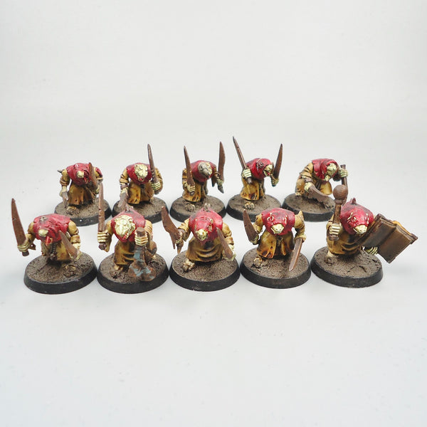Skaven Plague Monks x10 Painted - Warhammer Army Fantasy Age of Sigmar