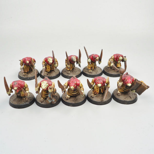Skaven Plague Monks x10 Painted - Warhammer Army Fantasy Age of Sigmar