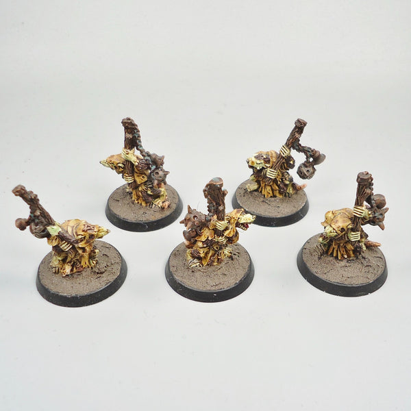 Skaven Plague Censer Bearers x5 Painted - Warhammer Army Fantasy Age of Sigmar
