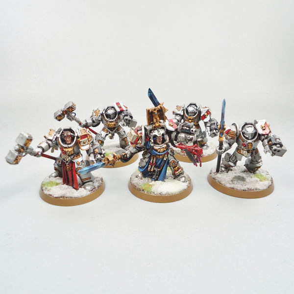 Warhammer 40k Army Space Marines Grey Knights Terminators and Librarian Painted