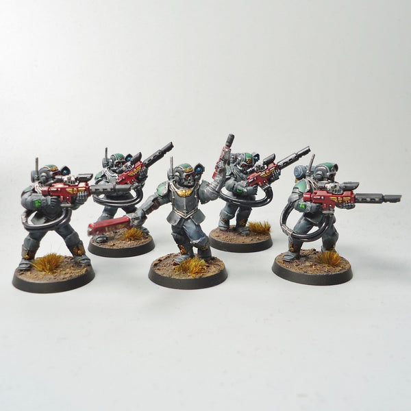 Warhammer 40k Army Astra Militarum Imperial Guard Tempestus Scions x5 Painted