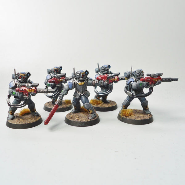 Warhammer 40k Army Astra Militarum Imperial Guard Tempestus Scions x5 Painted