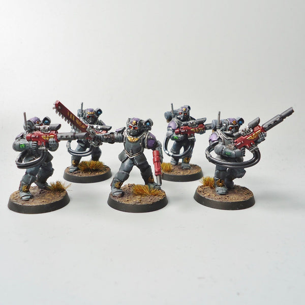 Warhammer 40k Army Astra Militarum Imperial Guard Tempestus Scions x5 Painted
