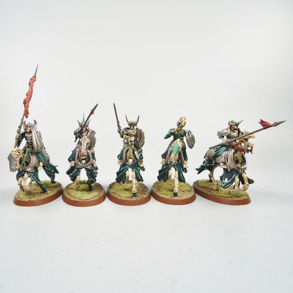 Warhammer AoS Old World Vampire Counts Black Knights x5 Painted