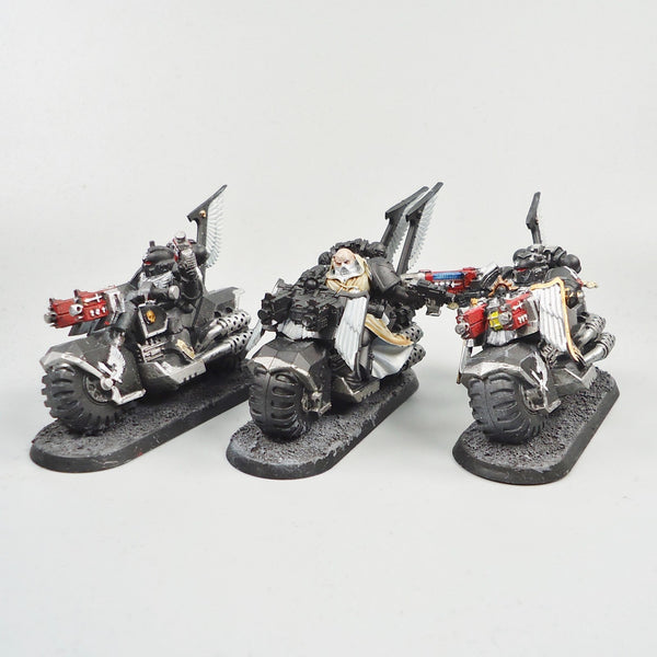 Dark Angels Ravenwing Bikes x3 Part Painted - Warhammer 40k Space Marines 40,000
