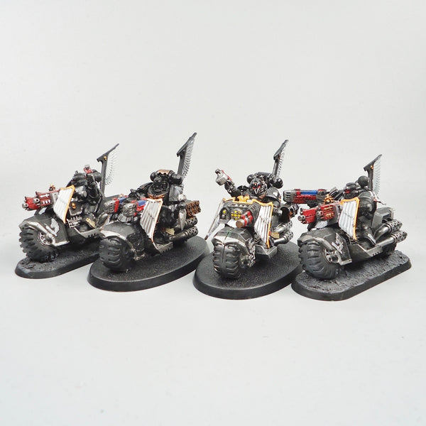 Dark Angels Ravenwing Bikes x4 Part Painted - Warhammer 40k Space Marines 40,000