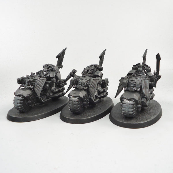 Dark Angels Ravenwing Bikes x3 Undercoated - Warhammer 40k Space Marines 40,000